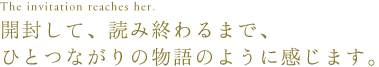 大切なあの人に、招待状が届くと